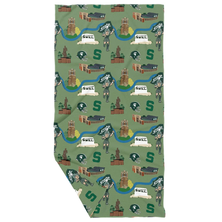 Michigan State University Double Sided Waffle Recycled Dish Towel