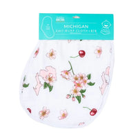 Michigan Baby Burp and Bib - Floral