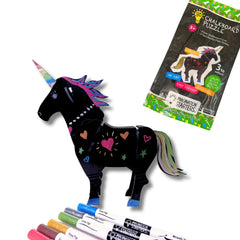 Unicorn 3D Coloring Puzzle + Markers