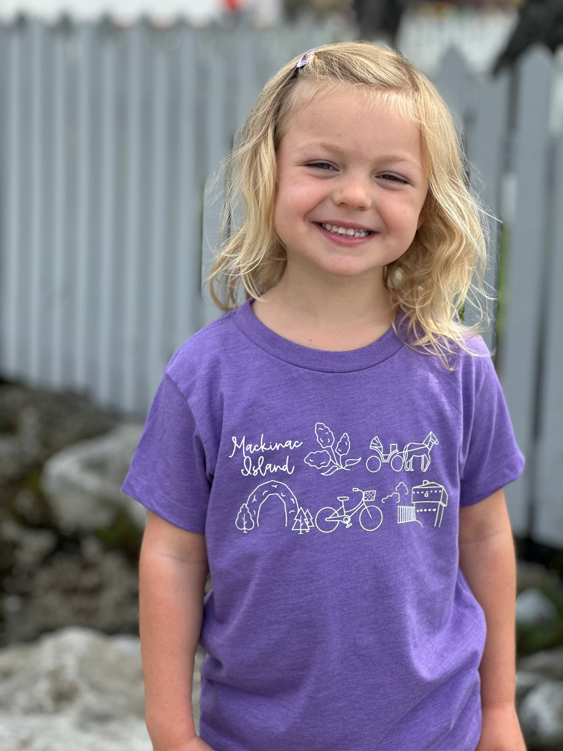 Purple Mackinac Icon Youth T-Shirt