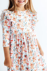 Gingerbread Lane Long Sleeve Pocket Twirl Dress