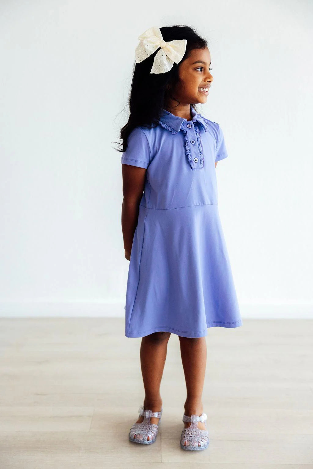 Periwinkle Short Sleeved Polo Dress