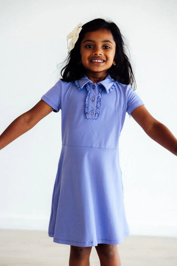 Periwinkle Short Sleeved Polo Dress