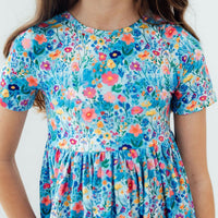 Blooming in Wonderland Short Sleeved Pocket Twirl Dress