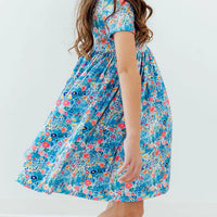 Blooming in Wonderland Short Sleeved Pocket Twirl Dress
