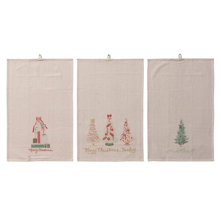 Cotton Slub Printed Tea Towel