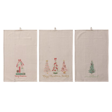 Cotton Slub Printed Tea Towel