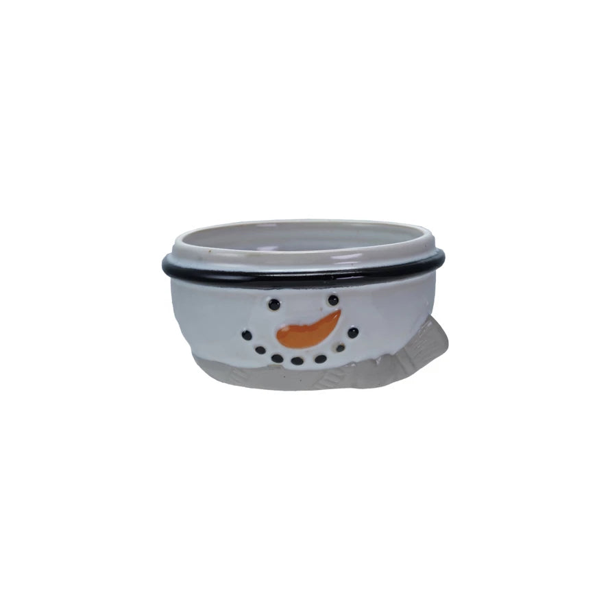 Stoneware Bowl Snowman
