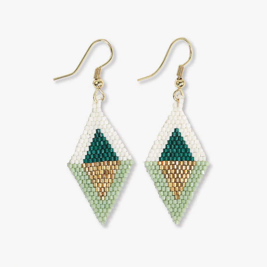 Zelda Flipped Triangle Diamond Earrings