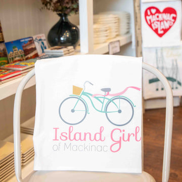 Island Girl Bike Tea Towel
