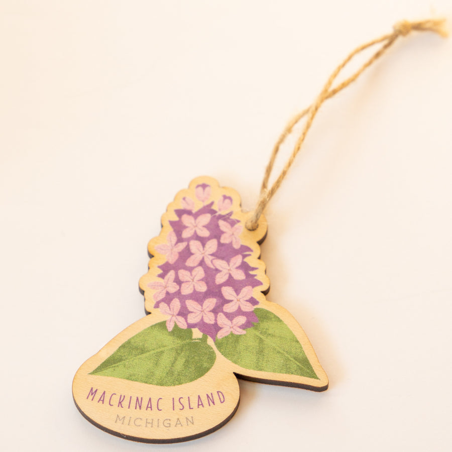 Lilac Wooden Ornament