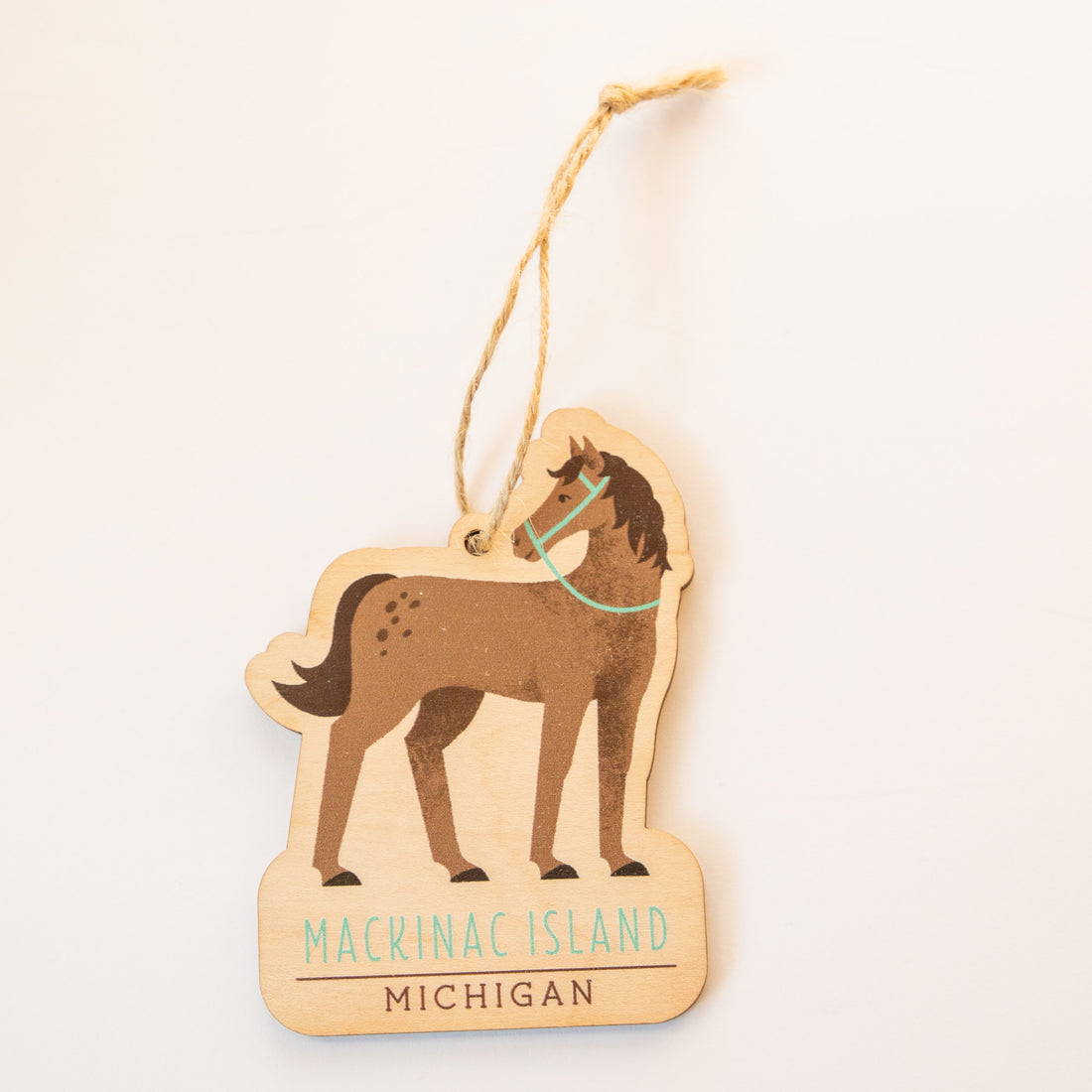 Island Girl Horse Wooden Ornament