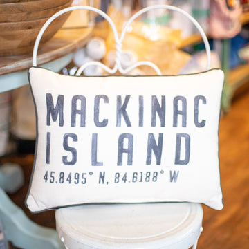 Mackinac Coordinates Pillow