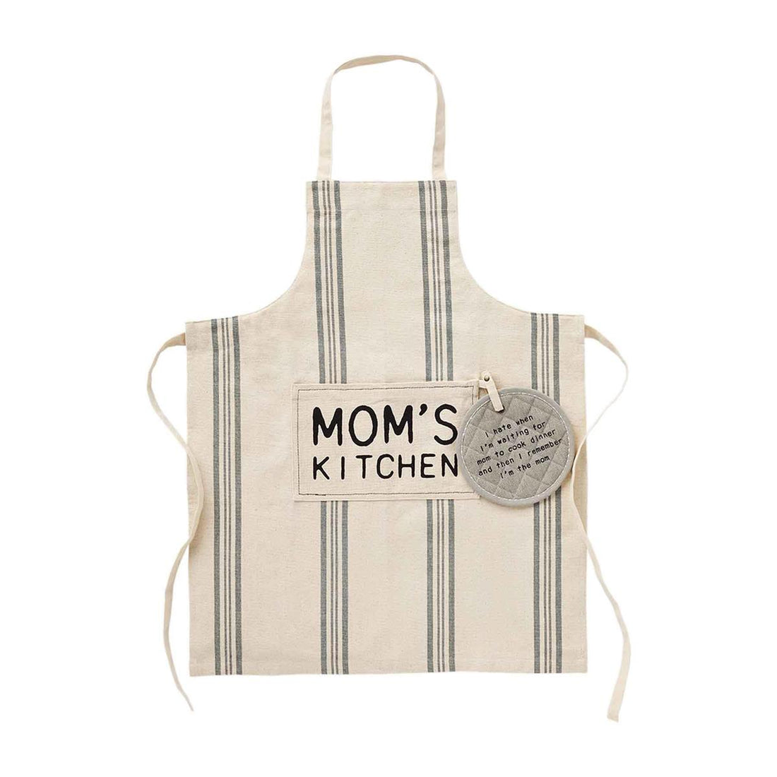 Mom's Kitchen Apron & Pot Holder Set