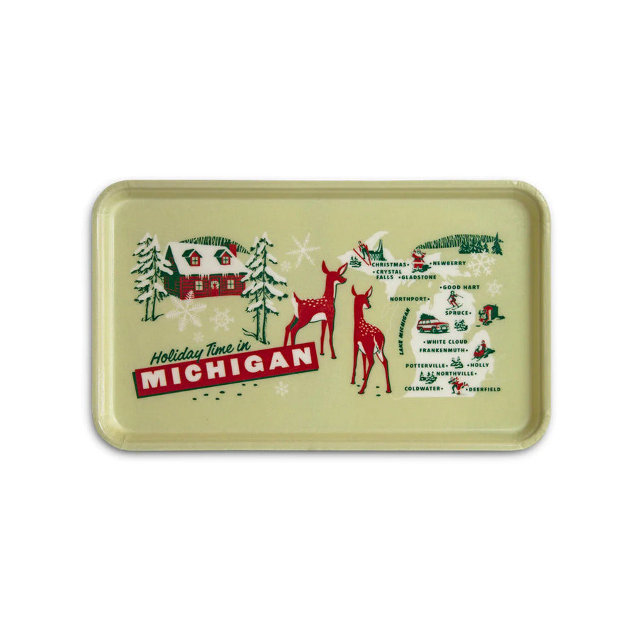 Holidays Greetings from Michigan Serving Tray