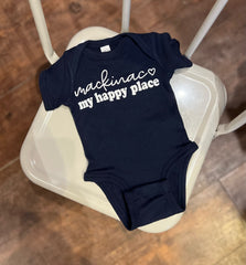 Mackinac My Happy Place Onesie