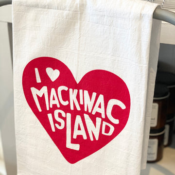 I Love Mackinac Island Tea Towel