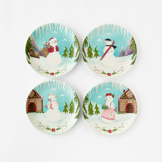 Snowman Melamine "Paper" Plates