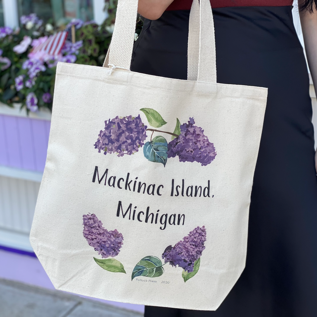 Mackinac Island Lilac Tote Bag