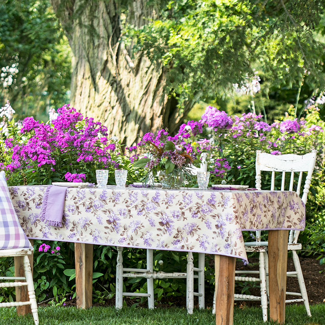 April Cornell | Lilac Festival Oil Tablecloth