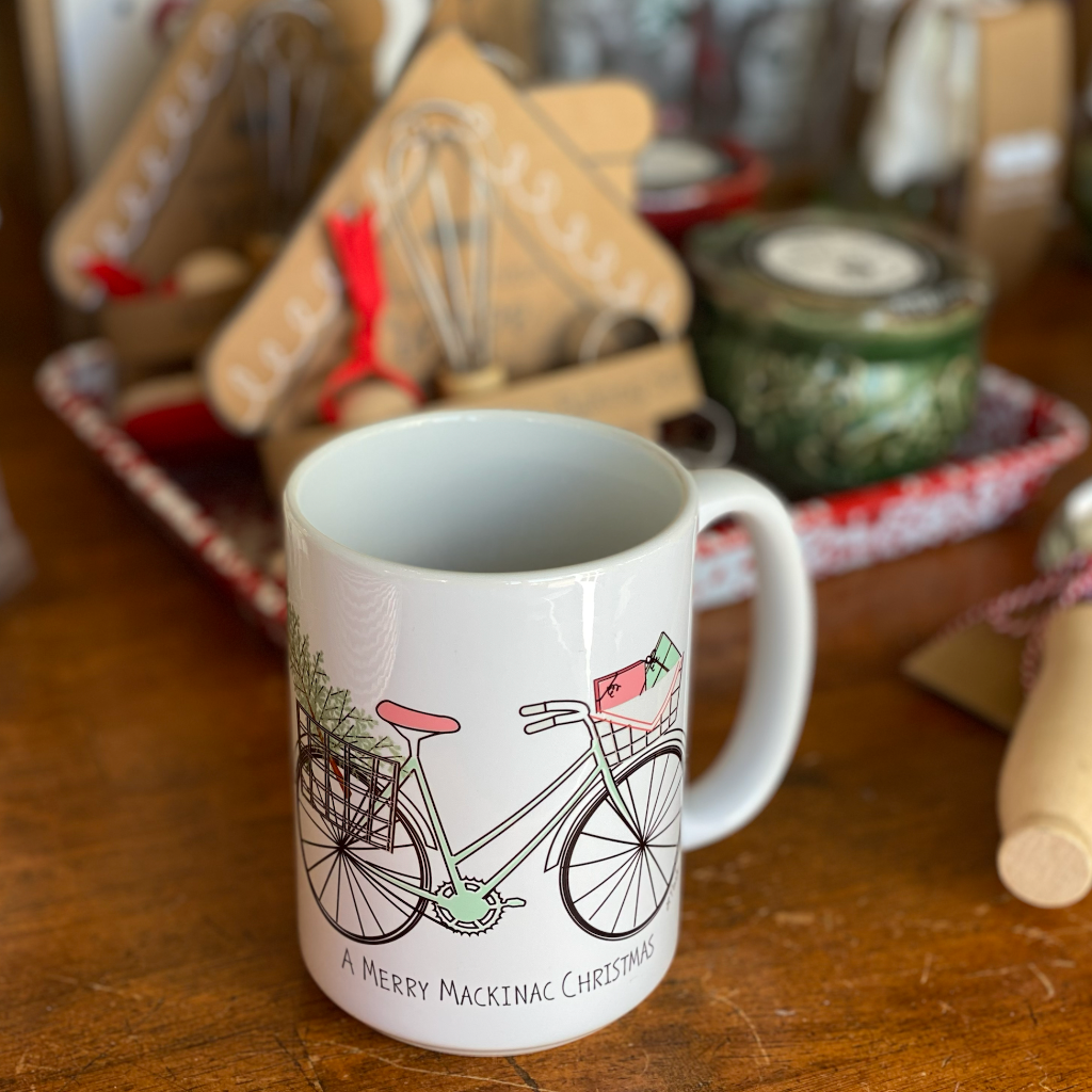 Bike with Tree "Merry" Mug I Red Cabin Studio