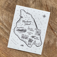 Mackinac Map Sticker