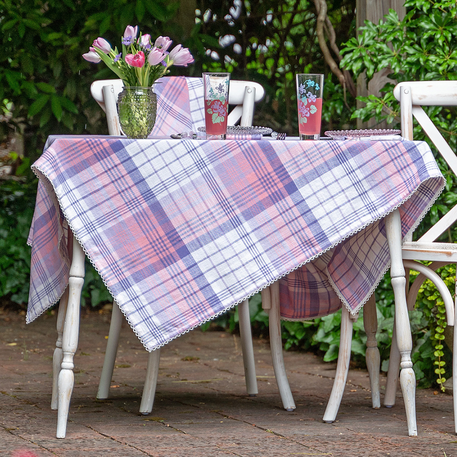 April Cornell | Hyacinth Plaid Tablecloth