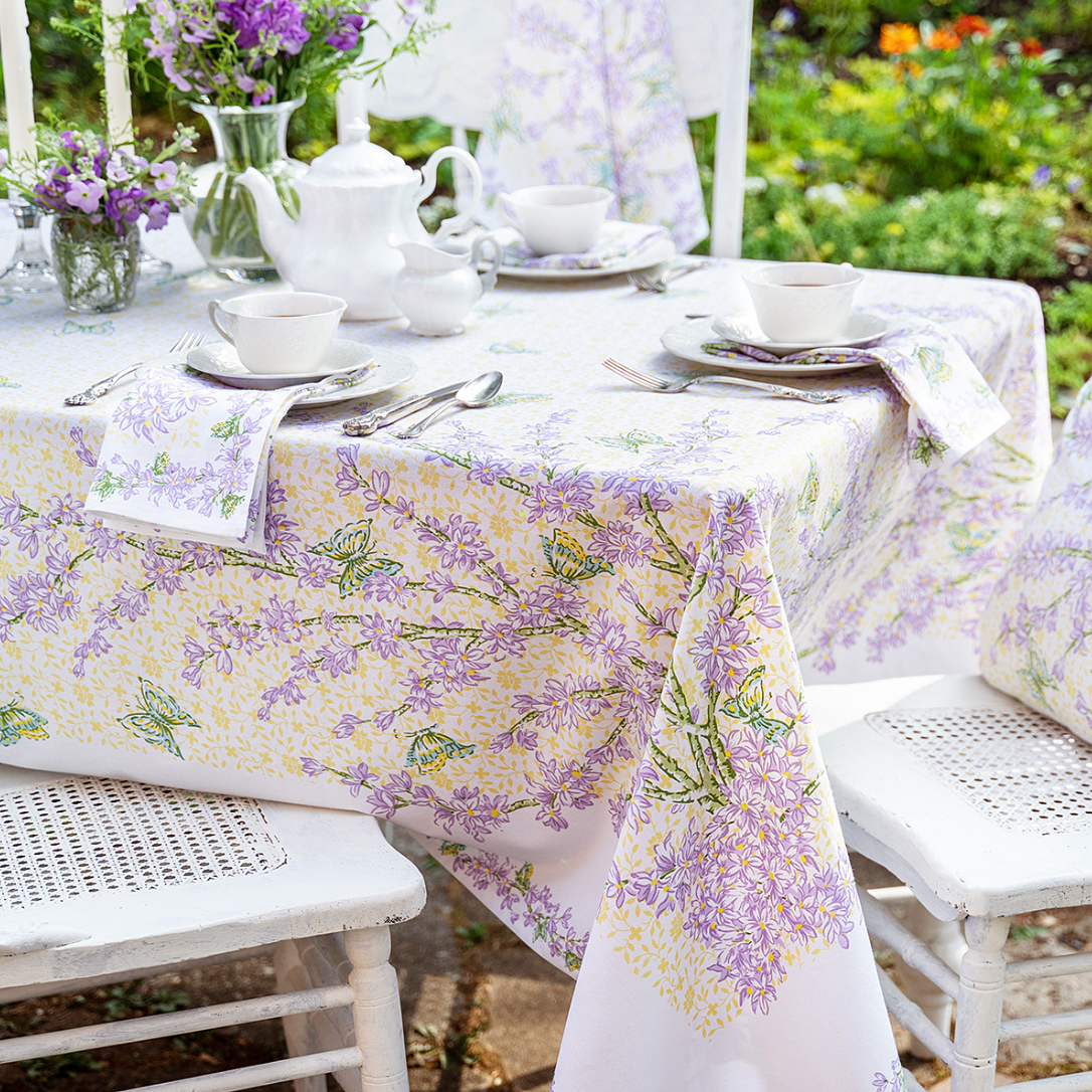 April Cornell | Vintage Butterfly Garden Tablecloth