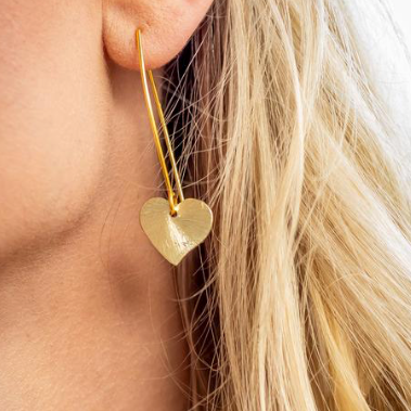 Heart Drop Earrings | Millie B Designs