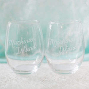 Little Luxuries | Mackinac Island Stemless Wine Glass