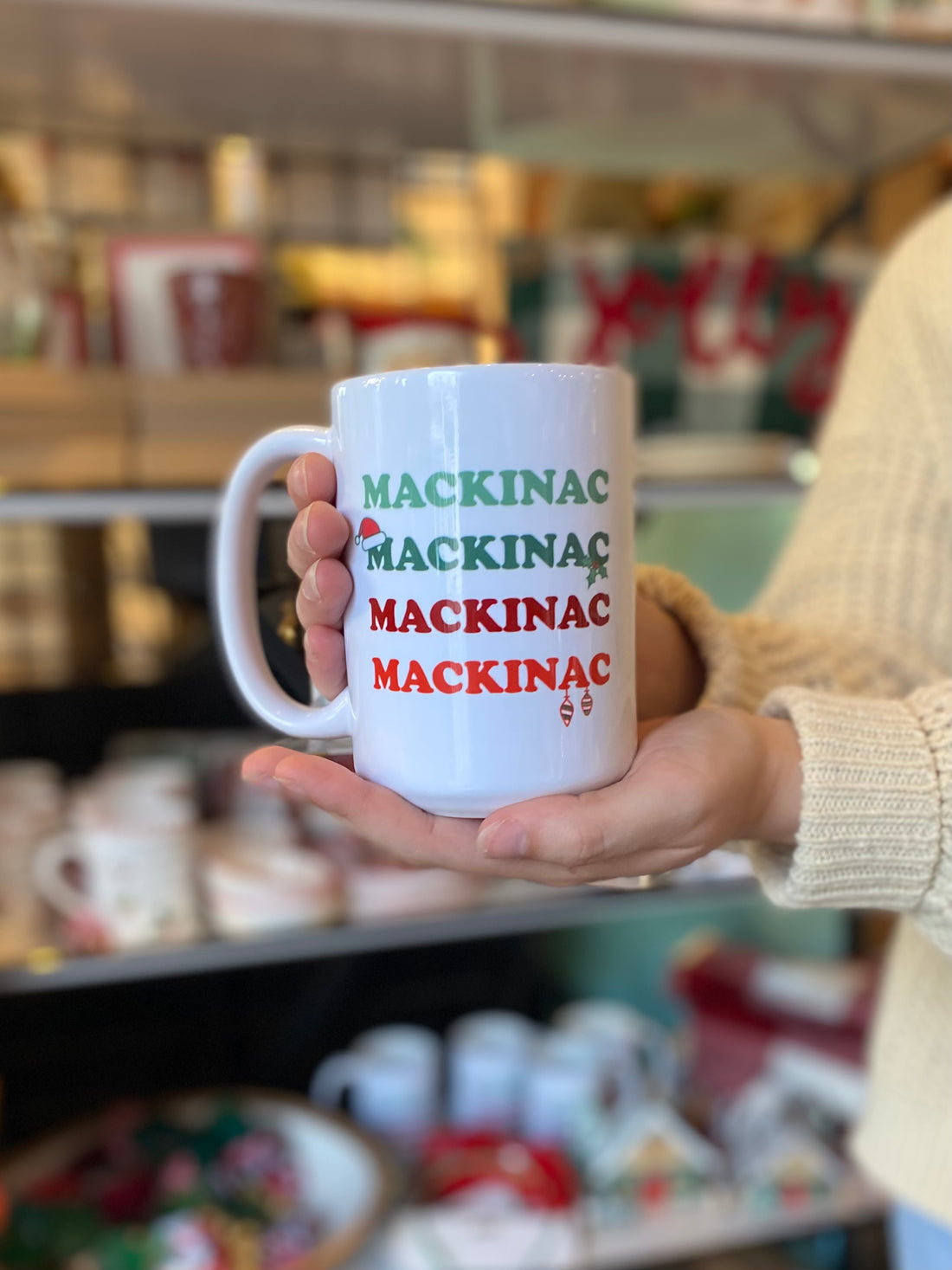 Mackinac Repeated Christmas Mug