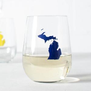 Michigan Stemless Wine Glass